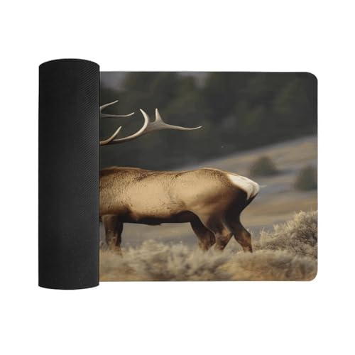 Bull Elk Desk Pad Alfombrilla de Goma 30x60 cm Estilo miniatura 3