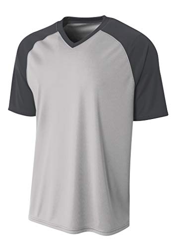 JustBlanks Raglan Shirt para Hombre Camiseta Atlética Cuello en V Béisbol miniatura 1