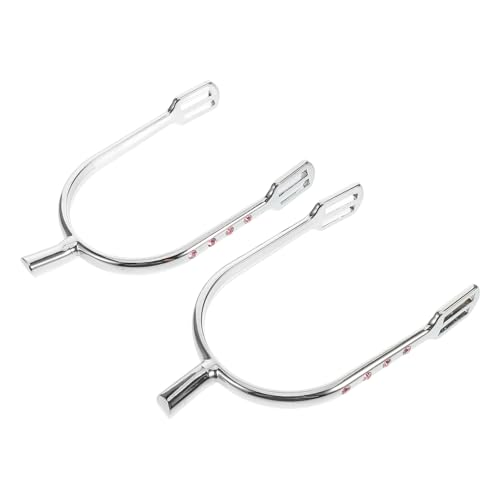 DIYEAH Espuelas de Aleación de Zinc Correas Redondas para Equipos Ecuestres Cristales para Mujeres en Actividades de Montar Caballos