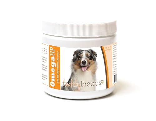 Image of Healthy Breeds Australian Shepherd Omega HP Fatty Acid Skin and Coat Support Soft Chews 60 Count