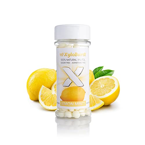 Xyloburst Mints Sugar Free Mint Candies With Xylitol, Aspartame Free, Gluten Free, Vegan & Keto Friendly 200 Count Jar - Pack Of 3 (Lemon) #TOP4