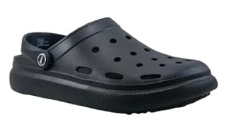 FLITE Clogs for Men | Lightweight & Comfortable Slip-On Sandals | Soft Cushioned Sole | Water-Resistant & Durable Daily USE Footwear (Black, UK Footwear Size System, Adult, Men, Numeric, Medium, 7)