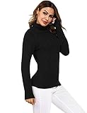 【Alta Calidad】Jersey cuello alto suave y agradable para la piel. Hecho de tela elástica suave, liviana, cálida y cómoda, perfecta para mantener el calor en los días fríos, también será el gran suéter de otoño e invierno para ti