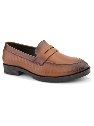 Image of STANPHORD Mens Loafers Men Black Solid Leatherette Formal Slip on Durable Moccasins Penny Loafers Shoes Without Laces