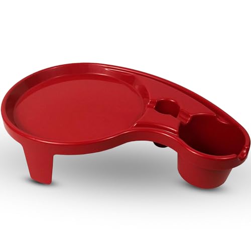 The Original Party Pal, All-In-One Food Tray, Dark Red