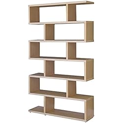 Estanteria Zig Zag Leroy Merlin TOPKIT | Estantería Zig Zag Florida 6310 | Medidas 191x110x28cm | Mueble de Salon | Separador de Ambientes | Roble