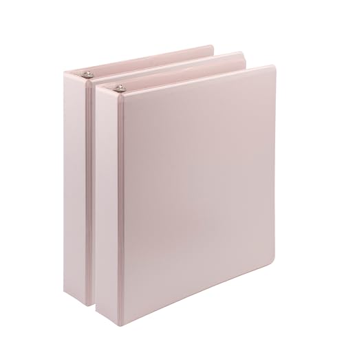 Image of Samsill Plant-Based 1.5 Inch Durable D-Ring, View Binder, Eco-Friendly, USDA Certified Biobased, 2 Count,Pack of 1 Rose