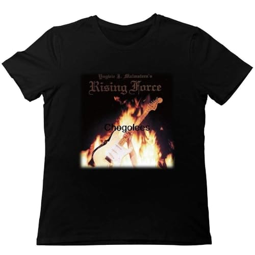 Photo de Men-s-Yngwie-Malmsteen-Rising-Force-Fashion-Custom-T-Shirt Black L