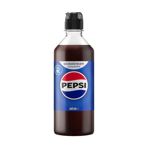 Sodastream Concentré Pepsi pour Machine à Eau Pétillante et Soda | Préparez jusqu'à 9 Litres de Pepsi en Quelques Secondes, 440ml