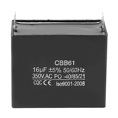 Oumefar AC 350V Motor Running Starting Capacitor Low Leakage 16uF Metallized Structure Capacitor CQC Motor Run Capacitor for Industry