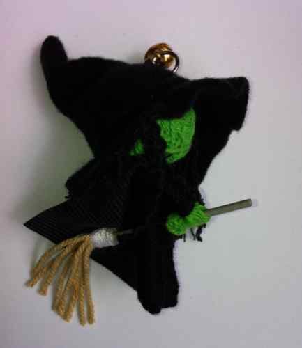 Wicked Witch Voodoo String Doll Keychain Lucky Charm