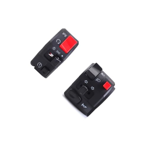 Commande clignotant moto 22mm étanche avec bouton klaxon et antibrouillard intégré