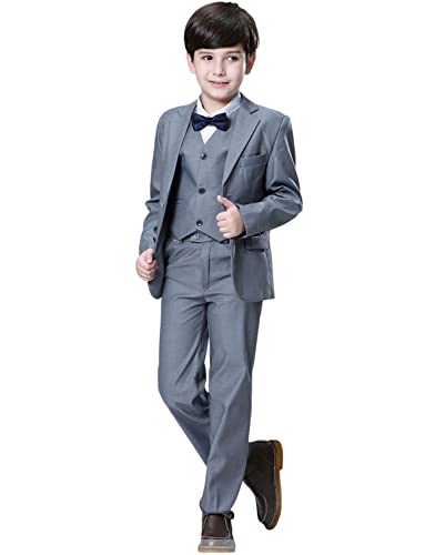 Veste d'école formelle costume garçon bleu marine mariage ensemble