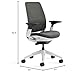 Steelcase Series 2 Office Chair - Ergonomic Work Chair with Wheels for Carpet - with Back Support, Weight-Activated Adjustment & Arm Support - Adjustable Rolling Chairs for Desk - Graphite