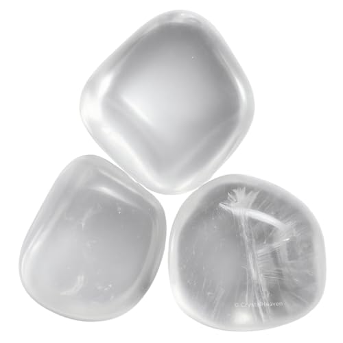 Image of Certified Premium Clear Quartz Crystal Healing Tumbled Stone, Natural Polished Crystals for DIY Crafts, Manifestation, Meditation, Pooja Feng Shui and Reiki Healing (30 Grams)