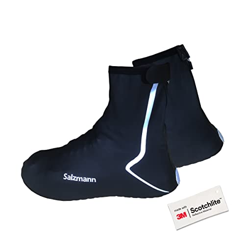 Salzmann Cubrezapatillas Impermeables 3M - Cubrezapatillas Reflectantes para Ciclistas - Fabricado con 3M Scotchlite