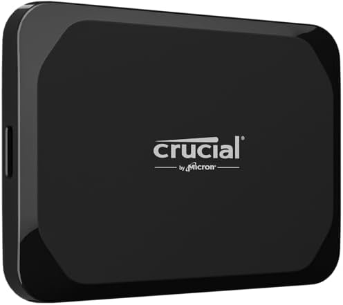 Crucial X9 4TB Portable SSD USB 3.2 GEN 2 Solid State Drive - Black | USB 3.2 Gen 2 SSD with 1050MB/s read speed and USB-C for backups, gaming and photography