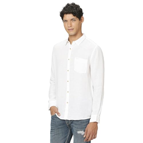 Image of Pepe Jeans Mens Linen Regular Fit Shirt
