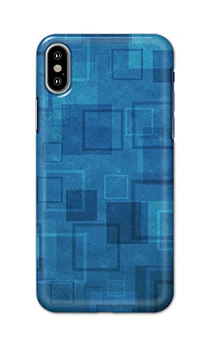 Image of Printed Hard Back Cover Case for Apple iPhone X | iPhone 10 | iPhone Xs | iPhone 10s Back Cover (Plain Azure Blue) -702