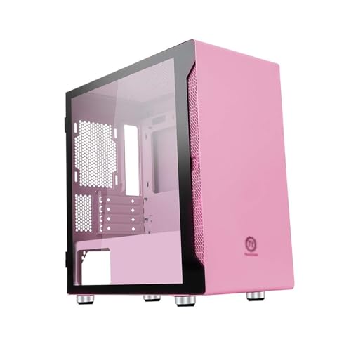 Gabinete para Gaming y Oficina, Mini Mid-Tower compatible M-ATX e ITX, 6 ventiladores 120mm, Panel lateral de cristal templado, Color Style 3 miniatura 1