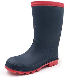 AMOJI Kids Rain Boots Wellies Easy-on Waterproof YX16