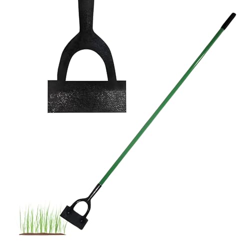 KAYNUR Dutch Hoe Garden Tool 120cm Long Handle Push Pull Weeding Hoe with Sharp Steel Blade for Upright Weed Removal Ideal for Flower Beds Vegetable Patches Borders and Allotments