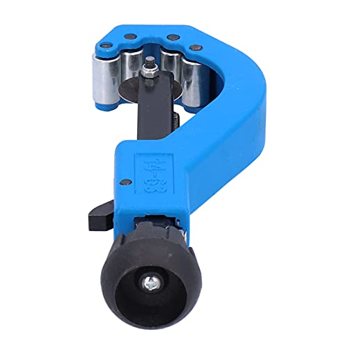Image of PVC Tube Cutter Quick Scissor Tool, Pipe Cutting Tool with Double Rollers, Adjustable Gear Position for PVC Plastic PE Water Copper Aluminum Alloy Stainless Steel Pipes, Compact an (The cutting knife