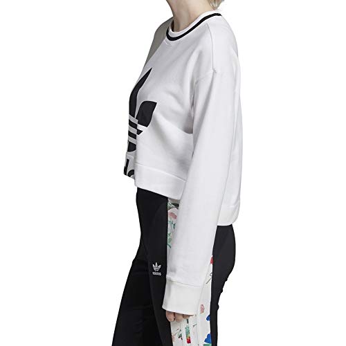Adidas Cropped Sweater Felpa Donna Bianco 42 IT