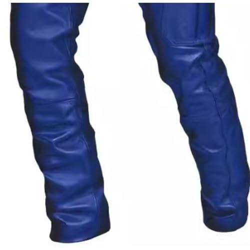 Men's Hip Hop Cargo Leather Pants Faux Leather Motorcycle Biker Pants Skinny Leather Trousers for Men4