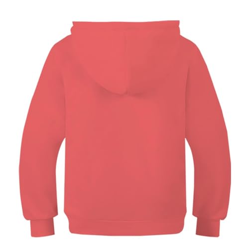 Pull à capuche couleur pure avec poches à cordon pour ados