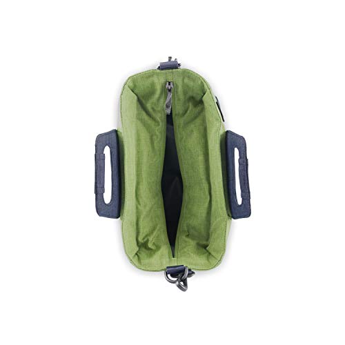 Image of VAYA BentoBag Mini - Insulated LunchBag | Waterproof and with Cutlery Pouch | Easy-to-Carry Lightweight Tote with Zip & Handle | Sling Bag with Adjustable Detachable Nylon Strap | Electric Green