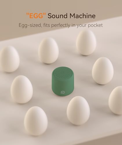 Image of Dreamegg Portable White Noise Machine, 1000mAh Battery, Travel Sleep, Pine | Travel-Sized, 16 Sounds, USB-C, Timer, Baby & Adults, Office Privacy, Gift Use