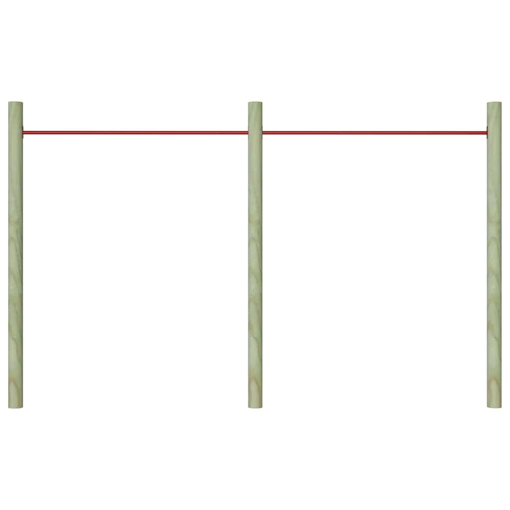 Zestaw drążków gimnastycznych 2 szt. 125 cm stal czerwona, drążki