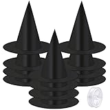 Elcoho 12 Pieces Halloween Costume Witch Hat with 100 Yards Hanging Rope for Halloween Yard Decoration