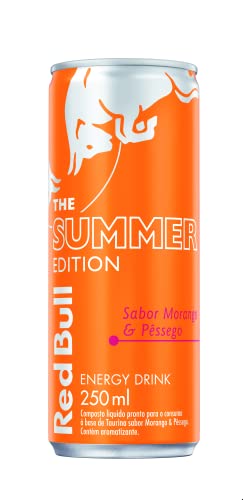 Energético Red Bull Energy Drink, Summer Morango e Pêssego Edition, 250 ml