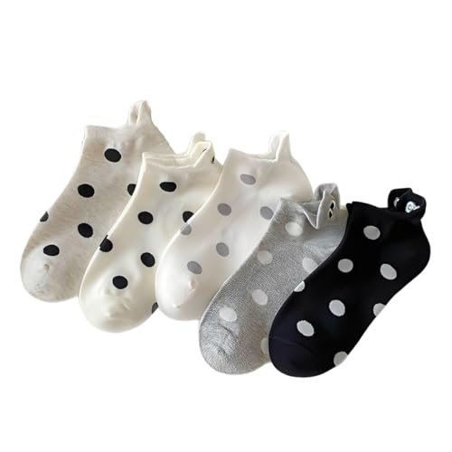 ROKZELT 5 Pares Calcetines Bajos Mujer 35-38 Socks Women Calcetines Deporte Mujer Calcetines Cortos Niña Deporte Running Calcetines Cortos de Algodón transpirable