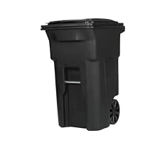 64 Gallon Black Garbage can with Wheels and lid Outdoor Trash Can
