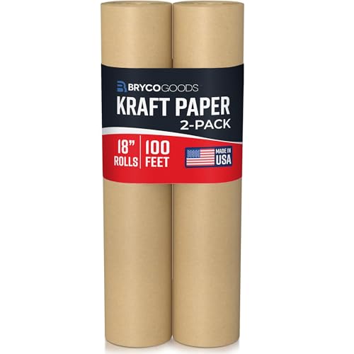 Bryco Brown Kraft Packing Paper - 2 Rolls (18x100')