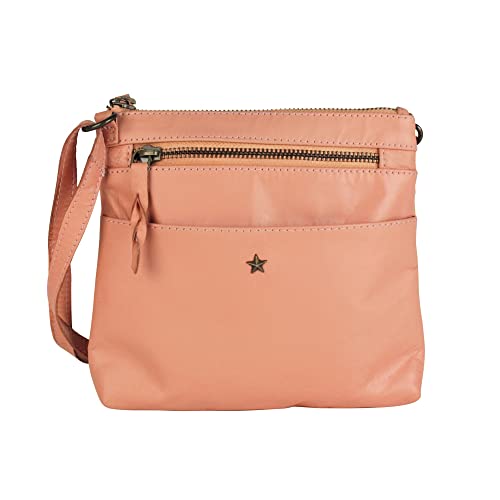 Mini sac bandoulière en cuir pochette rose femme petite maroquinerie