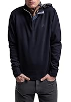 GANT Men's D1. Sacker Rib Half Zip Sweatshirt, Navy, M