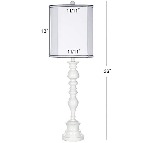 Lámpara de Mesa Blanca SAFAVIEH Polly 36 pulgadas miniatura 4