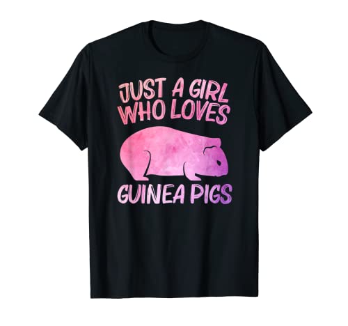 Just A Girl Who Loves Cobayos Regalo para mujeres Cavy Animal Camiseta