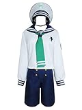 Xiao Wu Free! Iwatobi High School Makoto Tachibana Summer Outfit Cosplay Costume (Male L) White,Blue