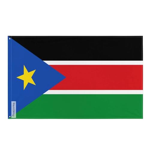 Drapeau Soudan du Sud Pixelforma en polyester durable avec œillets renforcés