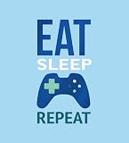 Eat Sleep Game Repeat - Biglietto divertente per la festa del papà