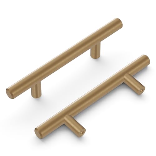 Bar Pulls Collection Pull 3 Inch Center to Center Champagne Bronze Finish (10 Pack)