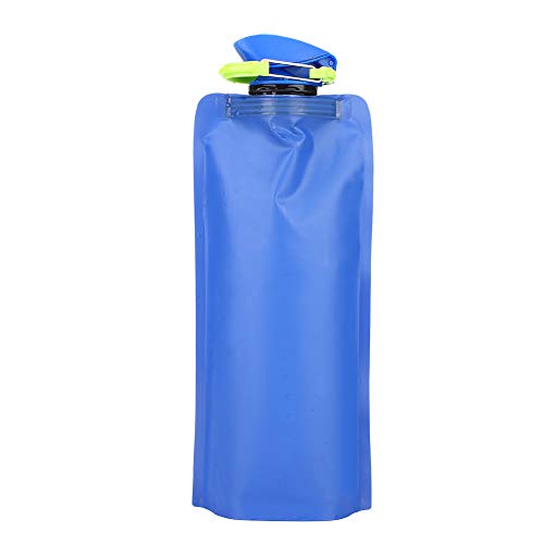POCREATION Garrafa de água dobrável de 650 ml, garrafa de água dobrável, reutilizável, portátil para