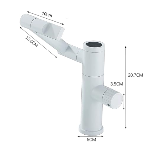 Robinet mitigeur de lavabo à écran numérique et jet cascade noire - 5