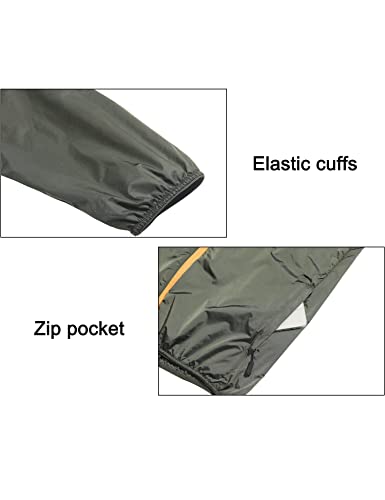 Little Donkey Andy Men's Lightweight Packable Sun Protection Jacket Quick Dry Full Zip Hooded Windbreaker For Hiking Running Travel Golf Army Green Xl #TOP4