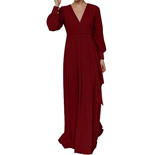 Robe longue femme en mousseline chic pour l'automne